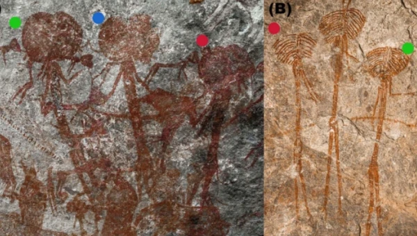 В убежищах Танзании обнаружены пугающие наскальные рисунки с огромными головами