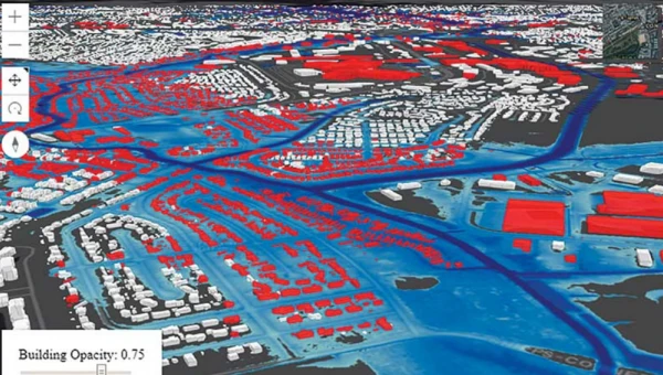 3D-визуализация прогнозирует ущерб от ураганов и наводнений